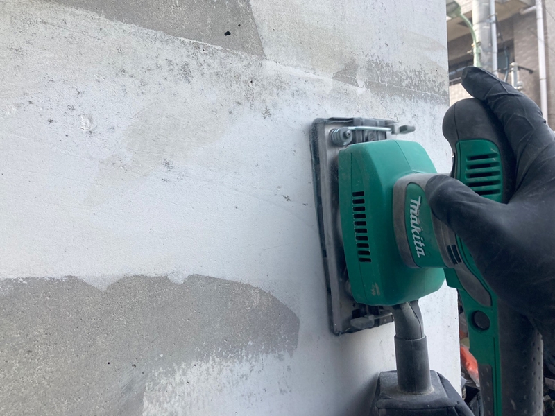 東京都大田区　外壁塗装とランデックスコート塗装　ブロック塀不陸調整